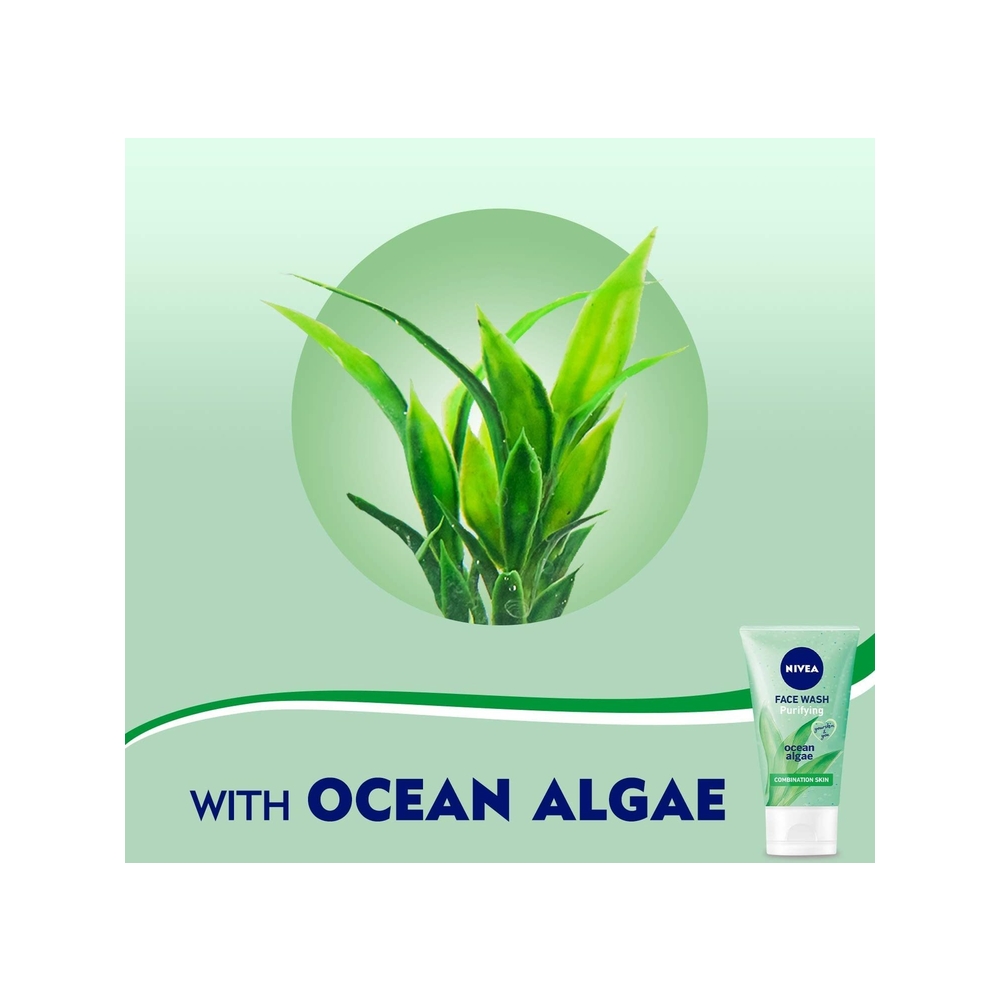 نيفيا غسول الوجه المنقي مع الطحالب البحرية، للبشرة المختلطة، 150 مل - الصورة 2
