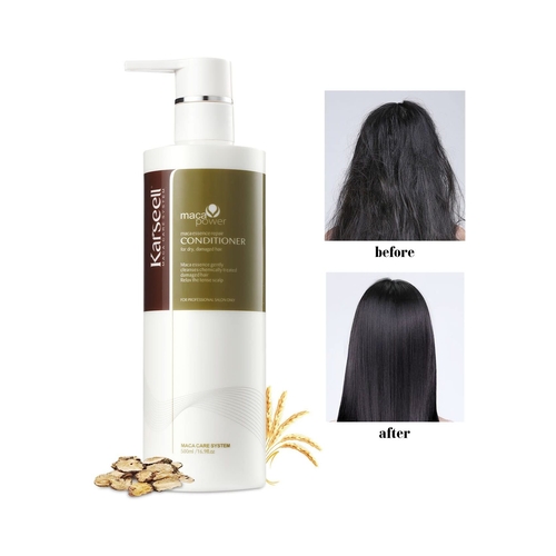 كارسيل بلسم الشعر بزيت الأرغان العضوي لعلاج الشعر الجاف والتالف والمصبوغ، 500 مل - الصورة 2