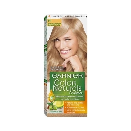 غارنييه كولور ناتشرلز صبغة مغذية للشعر بتركيبة كريمية، #9.1 اشقر رمادي فاتح جدا