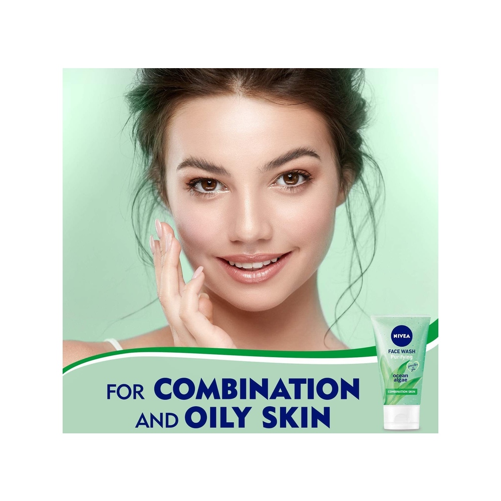 نيفيا غسول الوجه المنقي مع الطحالب البحرية، للبشرة المختلطة، 150 مل - الصورة 3
