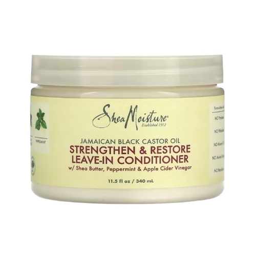 شيا مويستر بلسم بدون شطف لتقوية وترميم الشعر بزيت الخروع الأسود الجامايكي، 340 مل