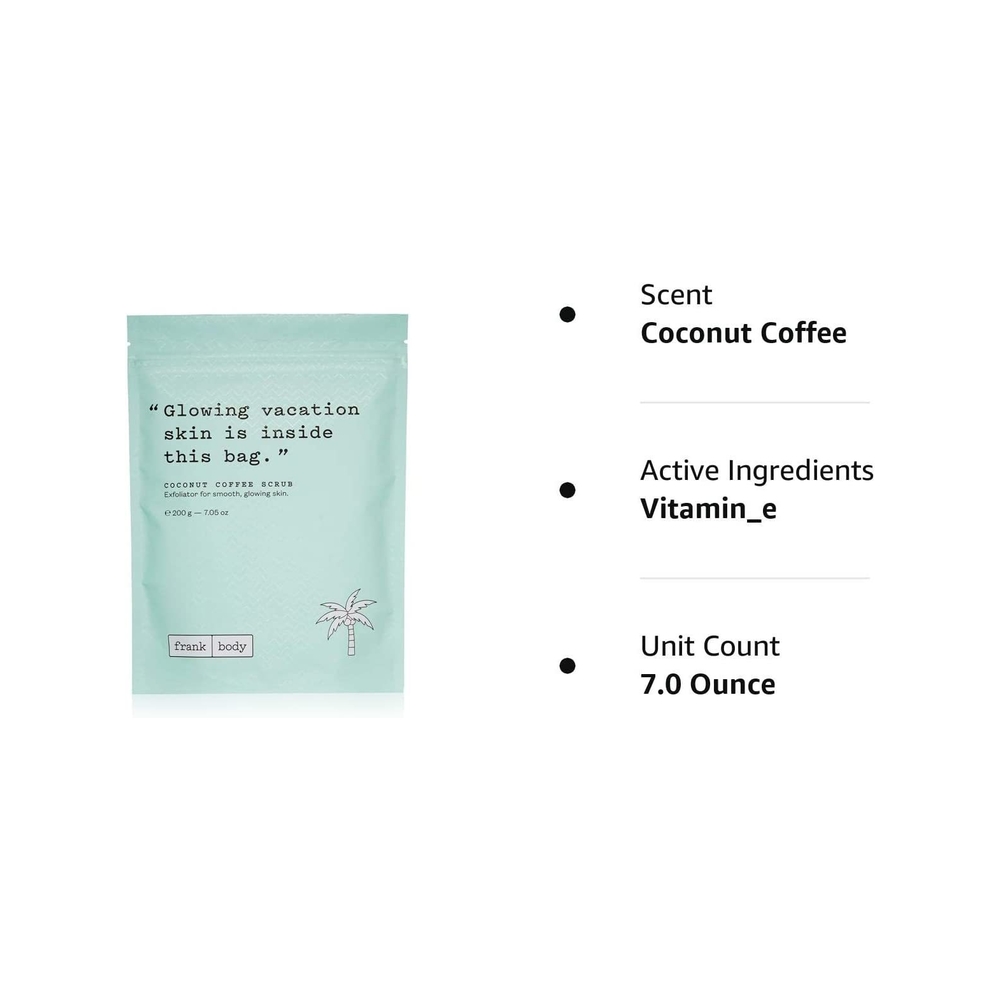 فرانك بودي مقشر الجسم بالقهوة و جوز الهند، 200 غرام - الصورة 2