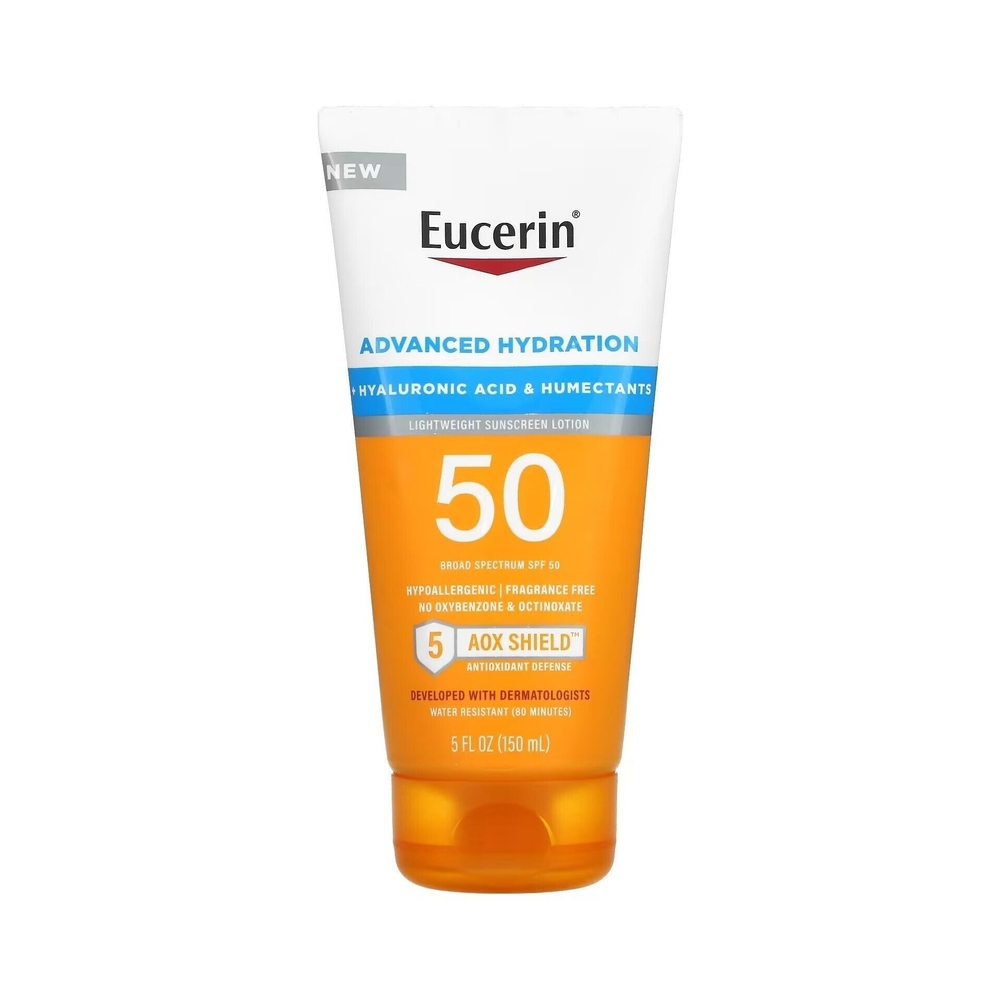 يوسيرين الترطيب المطور واقي من الشمس خفيف الوزن عامل حماية 50 خال من العطور، 150 مل