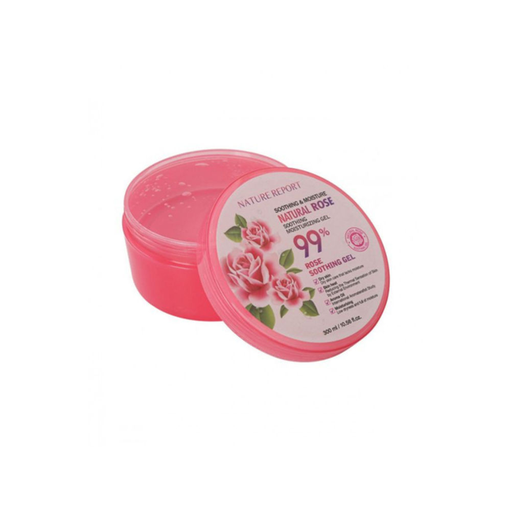 نيتشر ريبورت، جل مرطب وملطف خلاصة الورد الطبيعي، 300 مل - Image 2