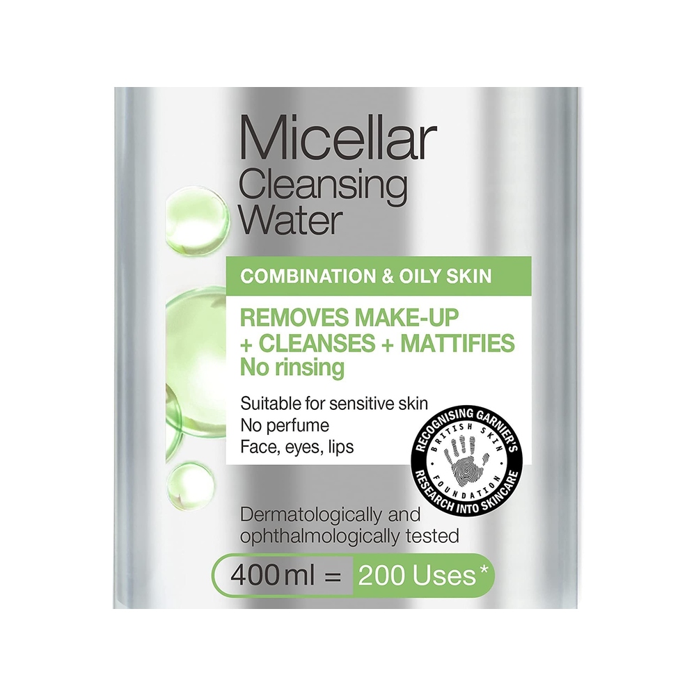 غارنييه ماء ميسيلار منظف للبشرة المختلطة والدهنية، 400 مل - Image 4