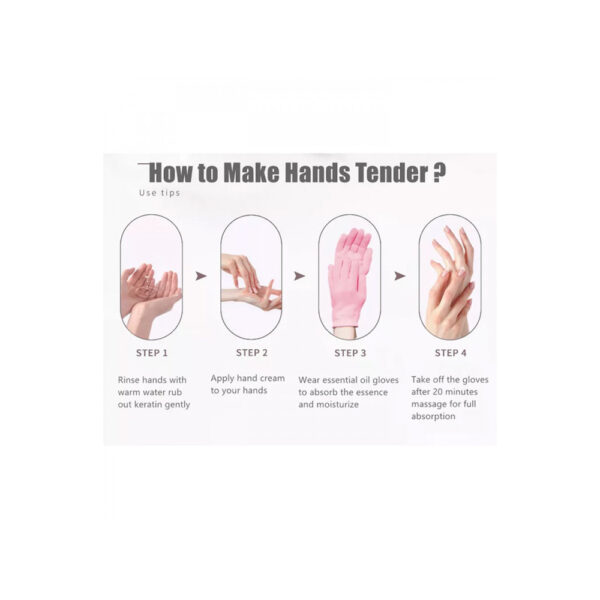 ⁦سبا قفازات جل لترطيب اليدين بزيت الجاجوبا وزيت الزيتون، أزرق⁩ - الصورة ⁦4⁩