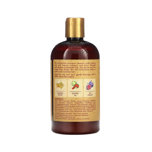 شيا مويستر عسل المانوكا وزيت المافورا شامبو الترطيب المكثف للشعر شديد الجفاف، 384 مل - Image 2