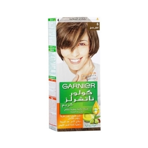 غارنييه كولور ناتشرلز صبغة مغذية للشعر بتركيبة كريمية، #6 أشقر غامق