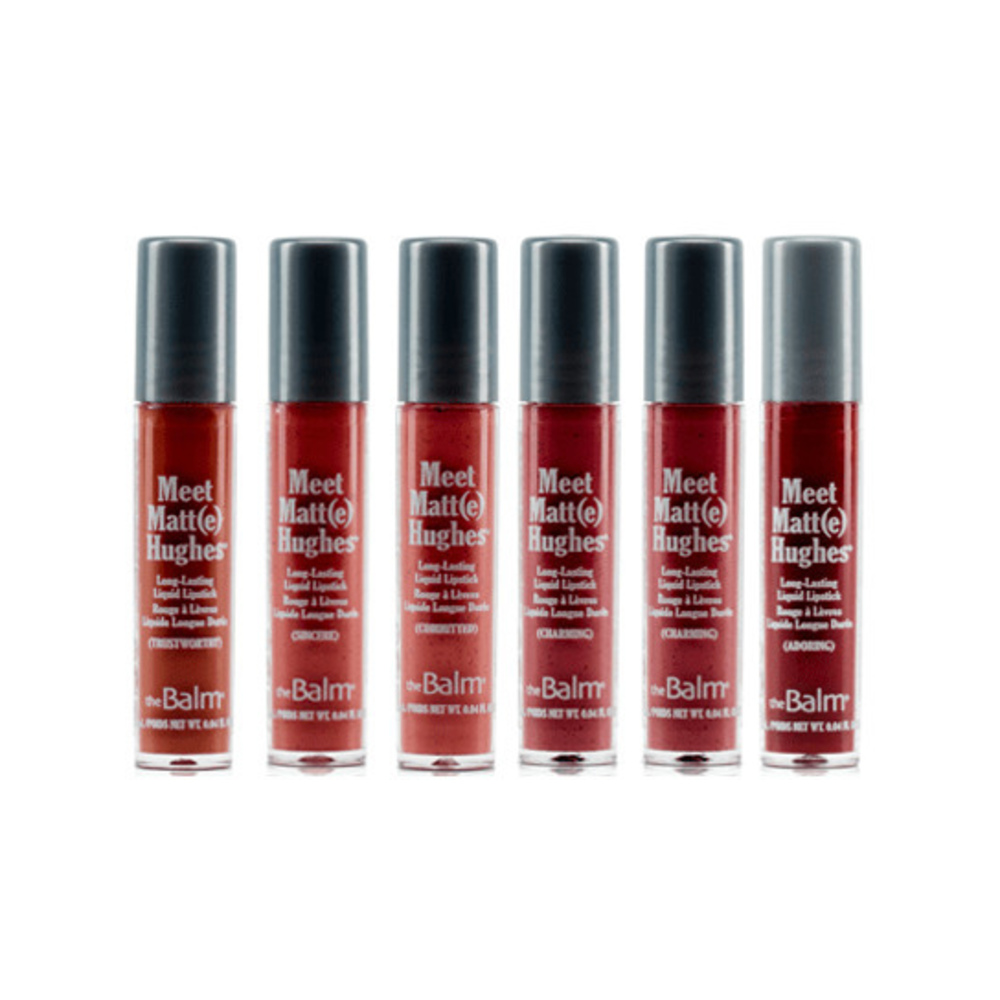 ذا بالم ميت مات هيوز طقم أحمر شفاه سائل مكون من 6 قطع، فوليوم 9، متعدد الألوان